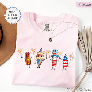Comfort Colors Patriotic Doodle Shirt Watermelon Hot Dog Firework Shirt Funny Fourth Of July Tee Sumer 250th Gift American Party Shirt 1782097163190.jpg