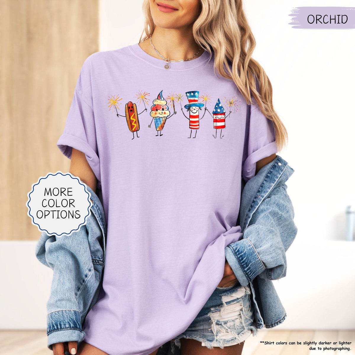 Comfort Colors Patriotic Doodle Shirt Watermelon Hot Dog Firework Shirt Funny Fourth Of July Tee Sumer 250th Gift American Party Shirt 1782097163878.jpg