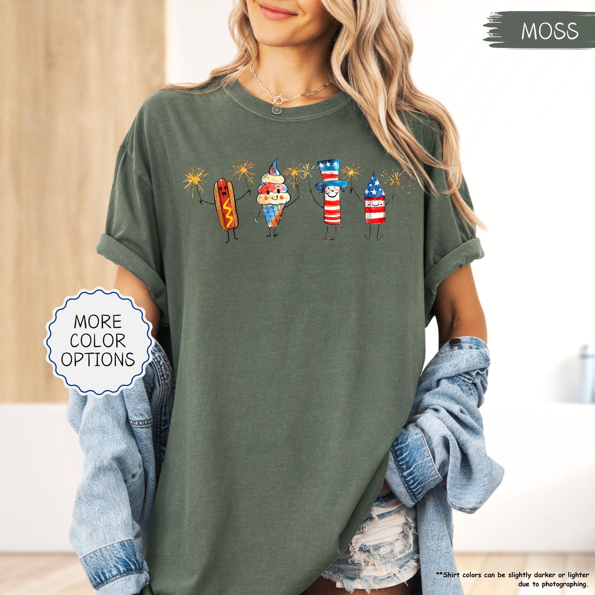 Comfort Colors Patriotic Doodle Shirt Watermelon Hot Dog Firework Shirt Funny Fourth Of July Tee Sumer 250th Gift American Party Shirt 1782097164134.jpg