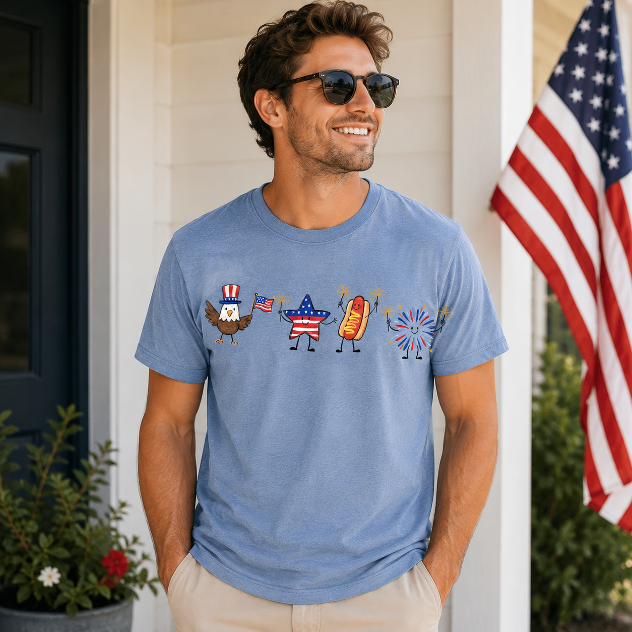 Cute 4th Of July Shirt Patriotic Eagle Star Hotdog Firework Tee Funny America Shirt Comfort Colors Unisex Usa Tee Independence Day Gift 1782097720357.png