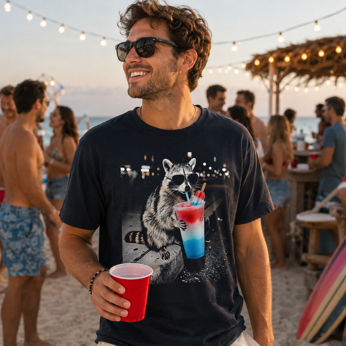 4th Of July Raccoon Drinking Patriotic Slushie Comfort Colors Shirt Funny American Meme Tee Red White Blue Popsicle Drink Shirt 1782099500180.png