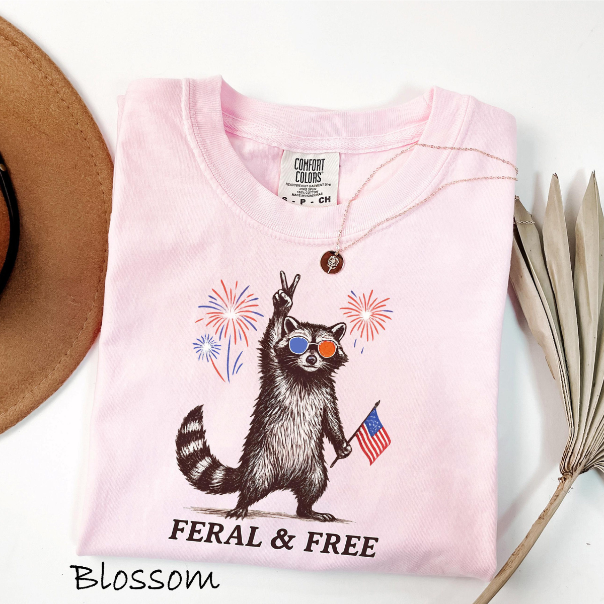 Comfort Colors Feral But Free Raccoon Shirt Funny 4th Of July Tee Patriotic Raccoon Shirt Independence Day Outfit Usa Raccoon Tee 1782099943977.png