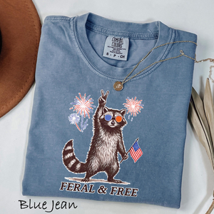 Comfort Colors Feral But Free Raccoon Shirt Funny 4th Of July Tee Patriotic Raccoon Shirt Independence Day Outfit Usa Raccoon Tee 1782099944001.png