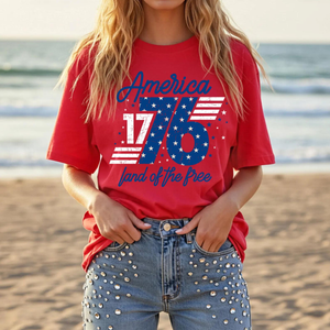 1776 America Shirt Land Of The Free Usa T Shirt Patriotic Graphic Tee 4th Of July Shirt Retro Independence Day Shirt Womenretro Usa Tee 1782115506250.png