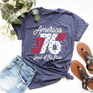1776 America Shirt Land Of The Free Usa T Shirt Patriotic Graphic Tee 4th Of July Shirt Retro Independence Day Shirt Womenretro Usa Tee 1782115506872.png