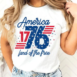 1776 America Shirt Land Of The Free Usa T Shirt Patriotic Graphic Tee 4th Of July Shirt Retro Independence Day Shirt Womenretro Usa Tee 1782115506912.png