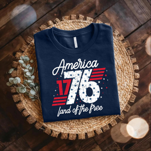 1776 America Shirt Land Of The Free Usa T Shirt Patriotic Graphic Tee 4th Of July Shirt Retro Independence Day Shirt Womenretro Usa Tee 1782115506980.png
