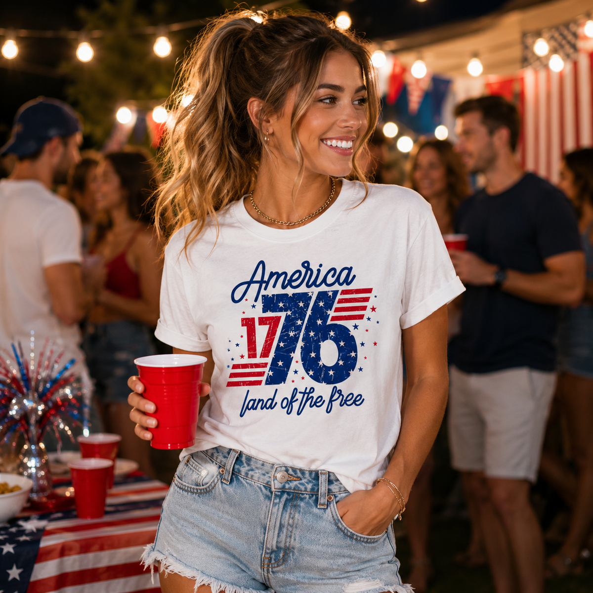 1776 America Shirt Land Of The Free Usa T Shirt Patriotic Graphic Tee 4th Of July Shirt Retro Independence Day Shirt Womenretro Usa Tee 1782115507003.png