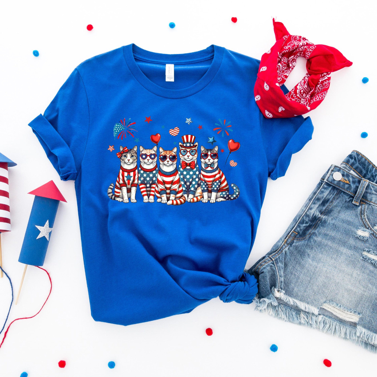 Patriotic Cat Shirt Usa 4th Of July Tee Funny America Cat Lover Shirt Independence Day T Shirt Red White Blue Gift Women 1782116123577.png