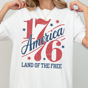 Land Of The Free Shirt 1776 America Tee Patriotic Shirt Usa Independence Day Tee Fourth Of July Shirt Graphic Tee Women 1776 1782116565160.jpg