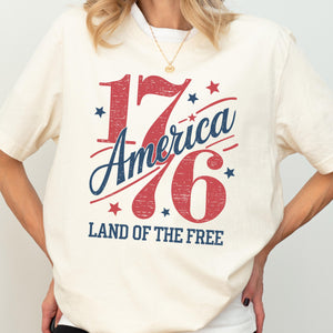 Land Of The Free Shirt 1776 America Tee Patriotic Shirt Usa Independence Day Tee Fourth Of July Shirt Graphic Tee Women 1776 1782116565925.jpg