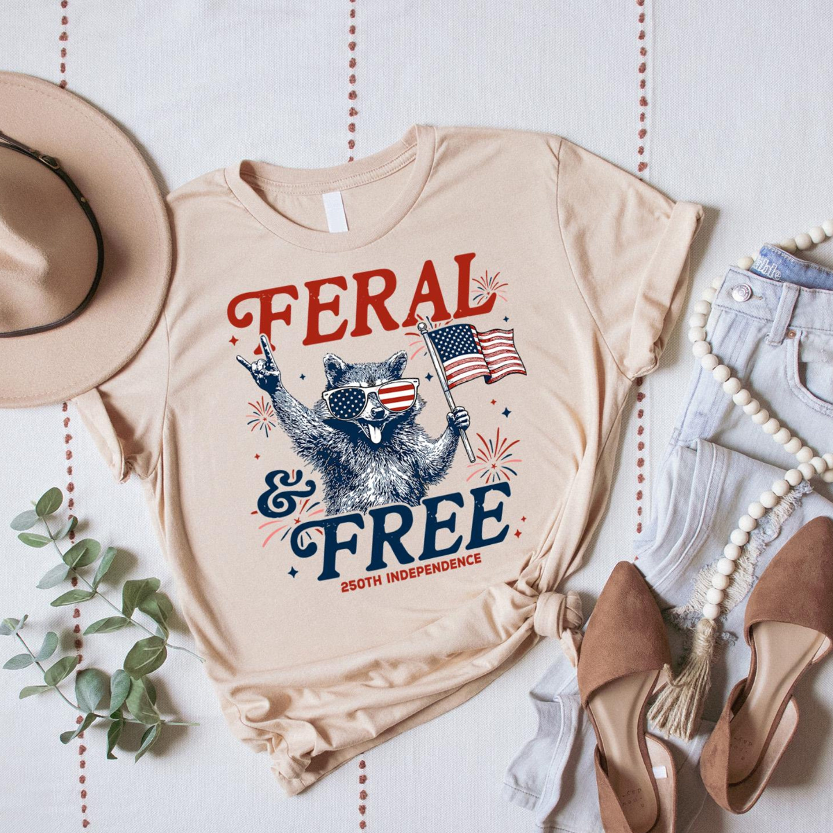 Feral And Free Raccoon T Shirt 4th Of July Independence Day Gift 1782179798077.png