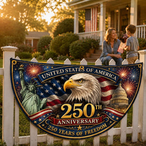 Usa 250th Anniversary Patriotic Bunting Banner Custom Family Name America 1776 2026 Semicircle Fence Flag Christian Freedom Porch Decor 1782186844787.jpg