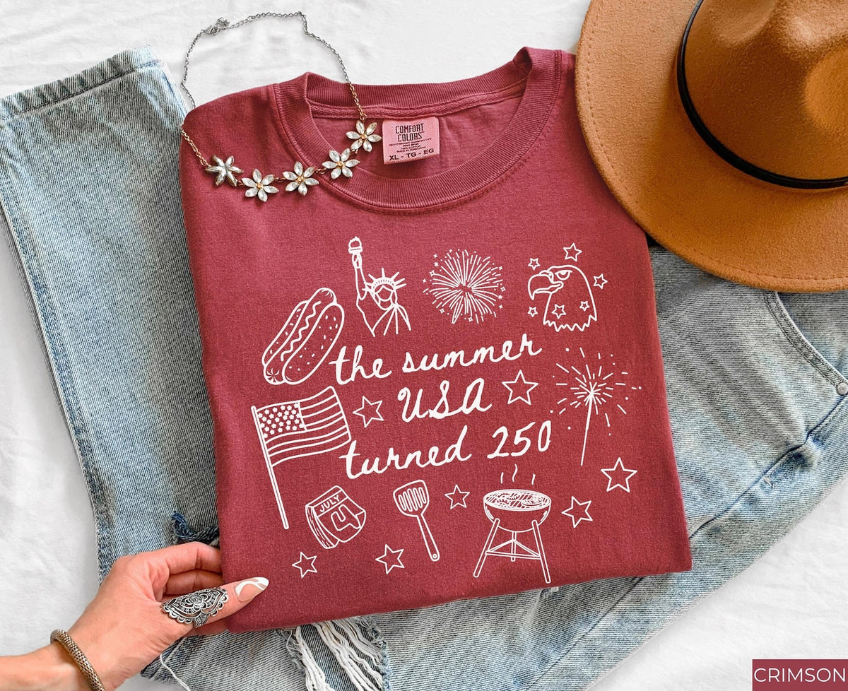 250th Anniversary Shirt Usa 250 Patriotic Shirt The Summer Usa Turned 250 Shirt 250 Years Shirt 4th Of July Shirt 1782187457215.jpg