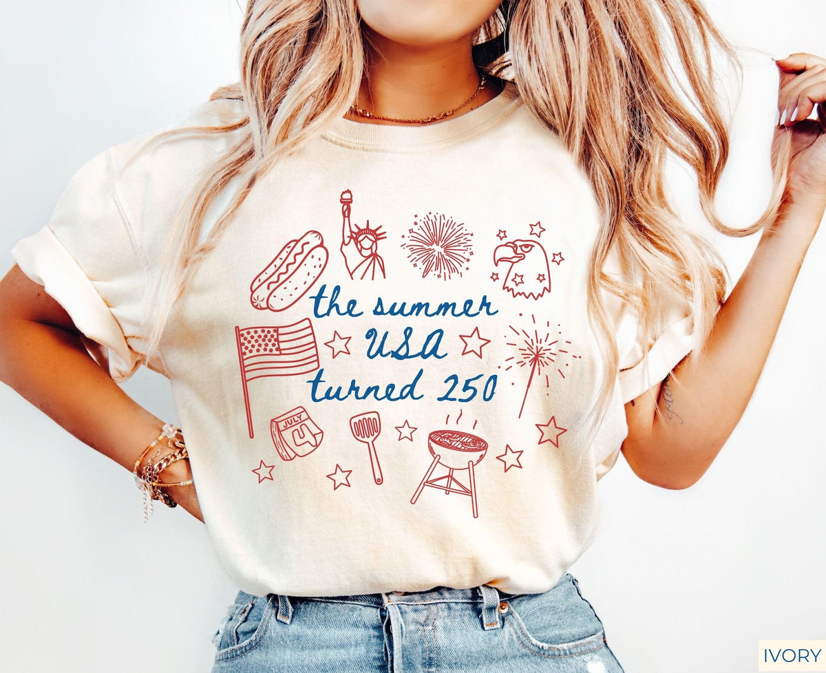 250th Anniversary Shirt Usa 250 Patriotic Shirt The Summer Usa Turned 250 Shirt 250 Years Shirt 4th Of July Shirt 1782187457277.jpg