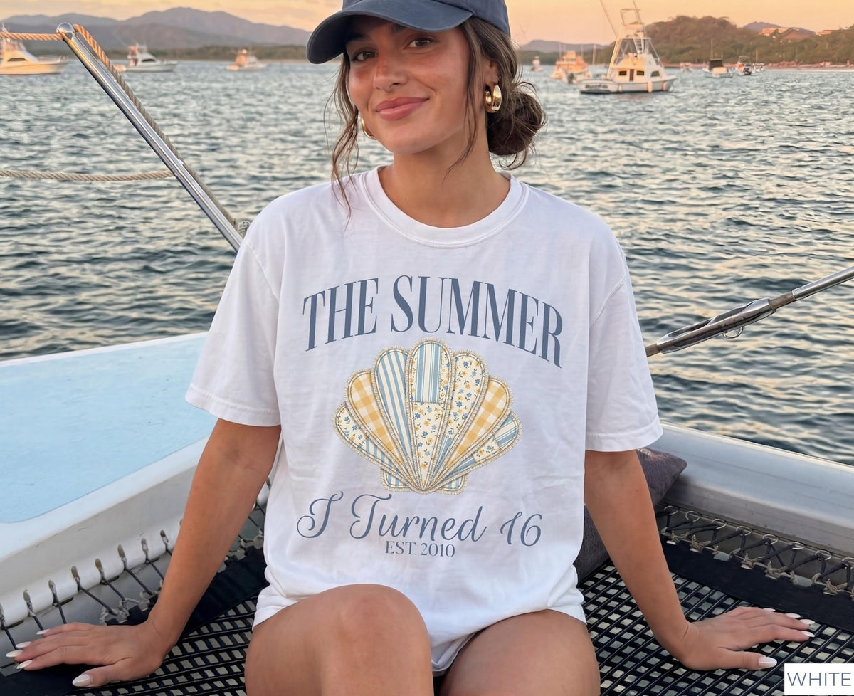 The Summer I Turned 16 Shirt 16th Birthday Shirt Faux Patchwork Beach Birthday Shirt 16th Birthday Gift For Girl 1782187888657.jpg