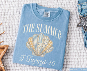 The Summer I Turned 16 Shirt 16th Birthday Shirt Faux Patchwork Beach Birthday Shirt 16th Birthday Gift For Girl 1782187889456.jpg
