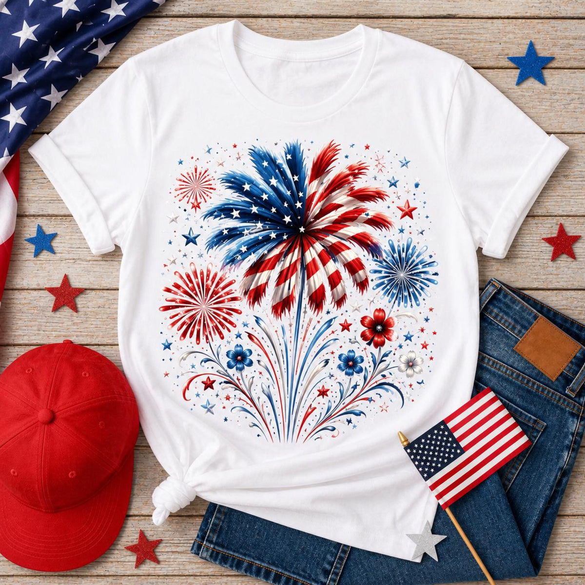 4th Of July Shirt Fireworks Usa Tee Patriotic Shirt American Flag Shirt Independence Day Tee Red White Blue Shirt Freedom Tee 1782189301312.jpg