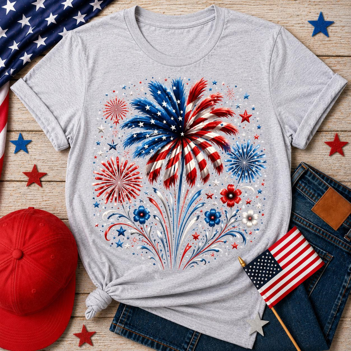 4th Of July Shirt Fireworks Usa Tee Patriotic Shirt American Flag Shirt Independence Day Tee Red White Blue Shirt Freedom Tee 1782189302289.jpg