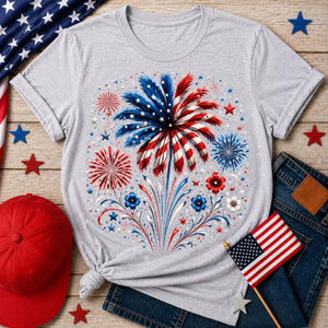4th Of July Shirt Fireworks Usa Tee Patriotic Shirt American Flag Shirt Independence Day Tee Red White Blue Shirt Freedom Tee 1782189302289.jpg