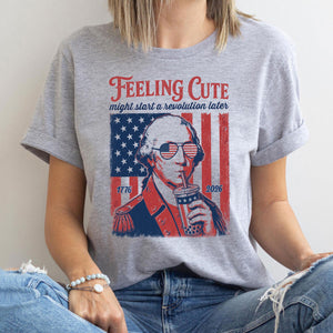 Funny 4th Of July Shirt George Washington Boba Tea Tee 1776 2026 Feeling Cute Meme 250th Anniversary Patriotic Gift Us History Lover 1782190176058.jpg