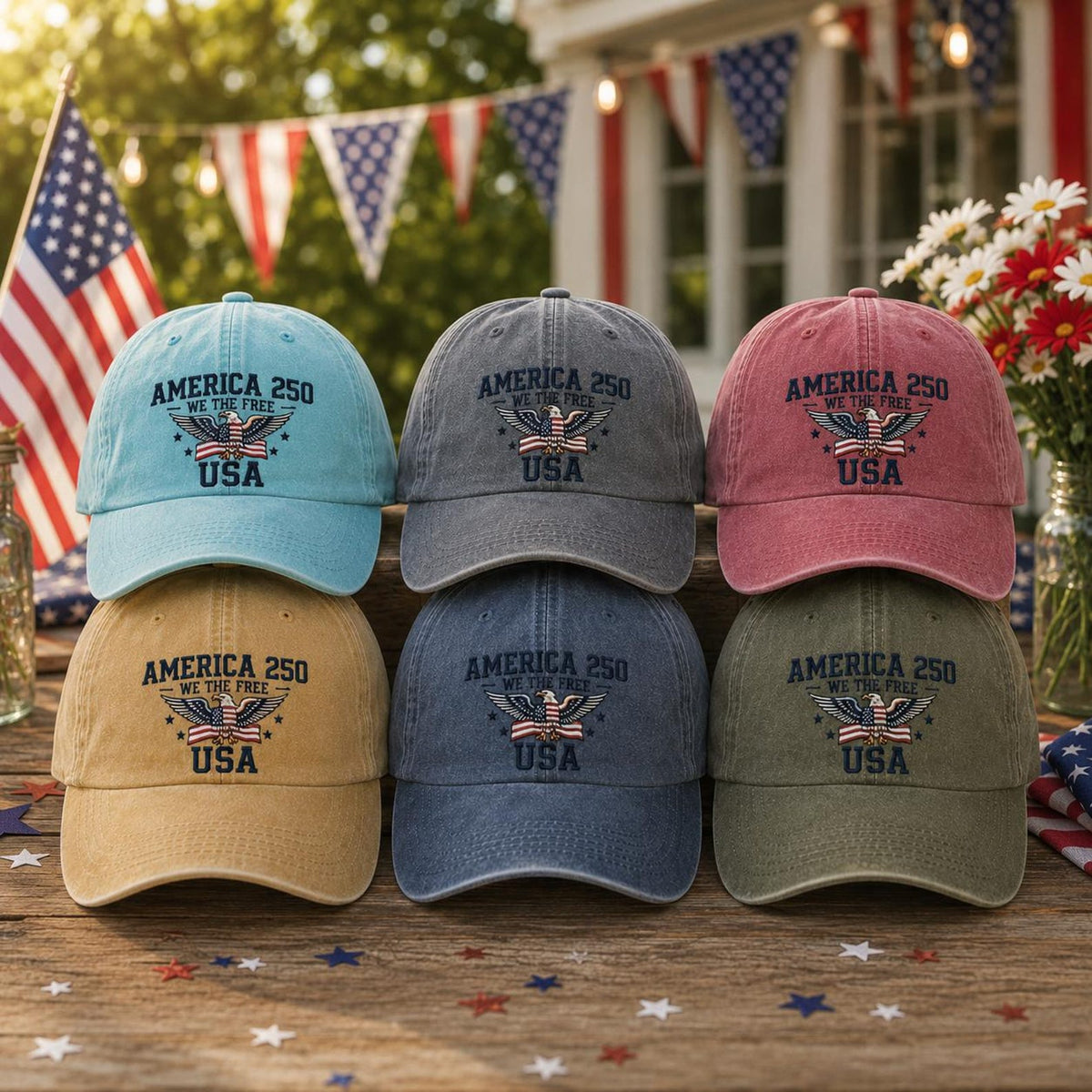 250th 4th Of July Hat Embroidered American Flag Cap Usa 250 Anniversary Baseball Hat Patriotic Hat July 4th Gift America 250 Hat 1782197203354.jpg