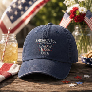 250th 4th Of July Hat Embroidered American Flag Cap Usa 250 Anniversary Baseball Hat Patriotic Hat July 4th Gift America 250 Hat 1782197203420.jpg