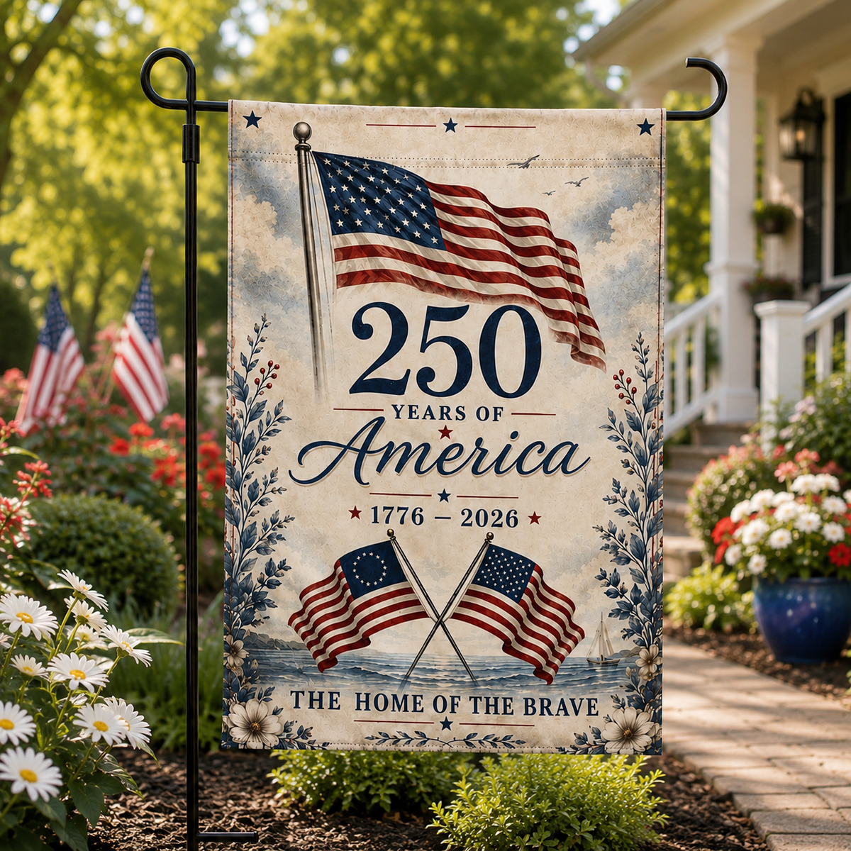 America 250th Birthday Garden Flag Patriotic Garden Flag America 250 Decor 4th Of July Decor Americana Yard Flag Usa Flag 1782199051929.png