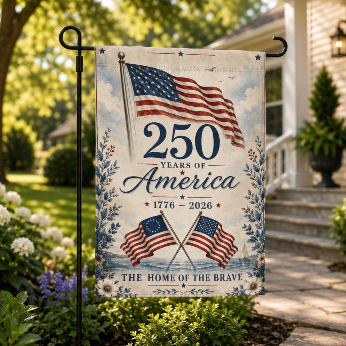 America 250th Birthday Garden Flag Patriotic Garden Flag America 250 Decor 4th Of July Decor Americana Yard Flag Usa Flag 1782199052040.jpg