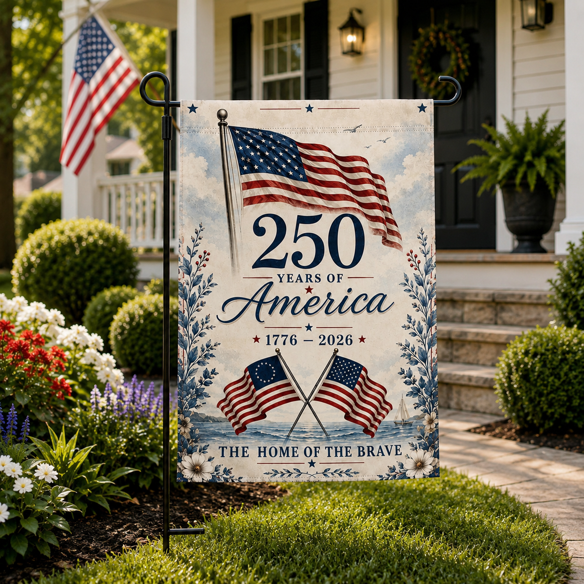 America 250th Birthday Garden Flag Patriotic Garden Flag America 250 Decor 4th Of July Decor Americana Yard Flag Usa Flag 1782199052187.png