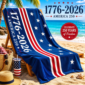 America 250 Beach Towel 1776 2026 Patriotic Pool Towel Oversized Summer Towel Fourth Of July Gift Usa Pride 1782200122612.png
