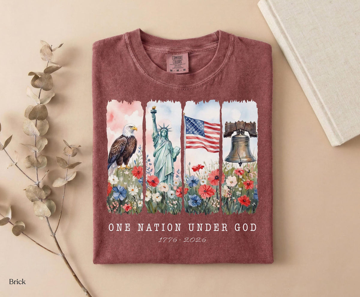 One Nation Under God Shirt America 250th Anniversary Patriotic Christian Fourth Of July Tee 1782201739582.jpg