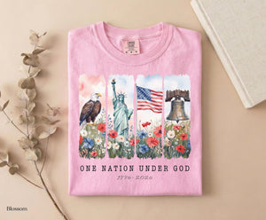 One Nation Under God Shirt America 250th Anniversary Patriotic Christian Fourth Of July Tee 1782201740026.jpg