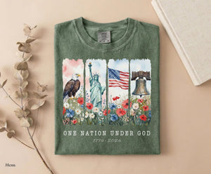 One Nation Under God Shirt America 250th Anniversary Patriotic Christian Fourth Of July Tee 1782201740158.jpg