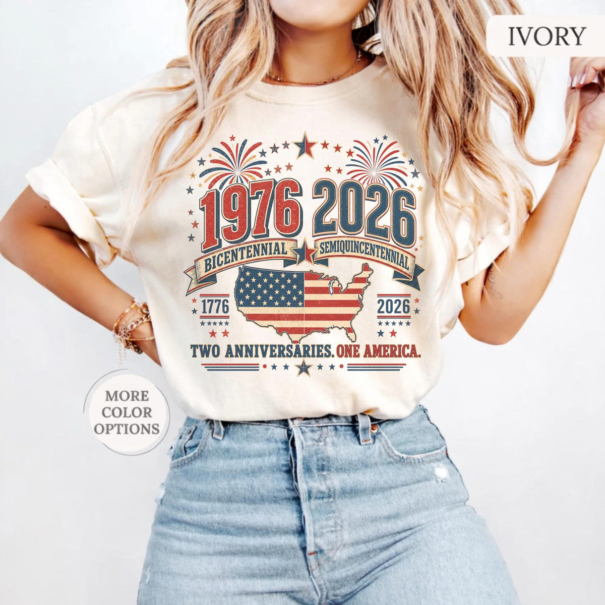 1976 Bicentennial Vs 2026 Semiquincentennial Tee 1776 2026 Usa 250th Anniversary Group Shirt 1976 Birthday Gift Patriotic July 4 Outfit 1782201988299.jpg