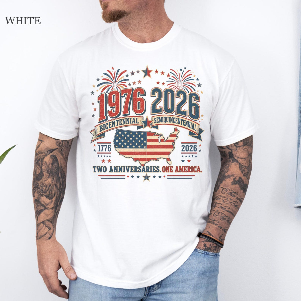 1976 Bicentennial Vs 2026 Semiquincentennial Tee 1776 2026 Usa 250th Anniversary Group Shirt 1976 Birthday Gift Patriotic July 4 Outfit 1782201988378.jpg