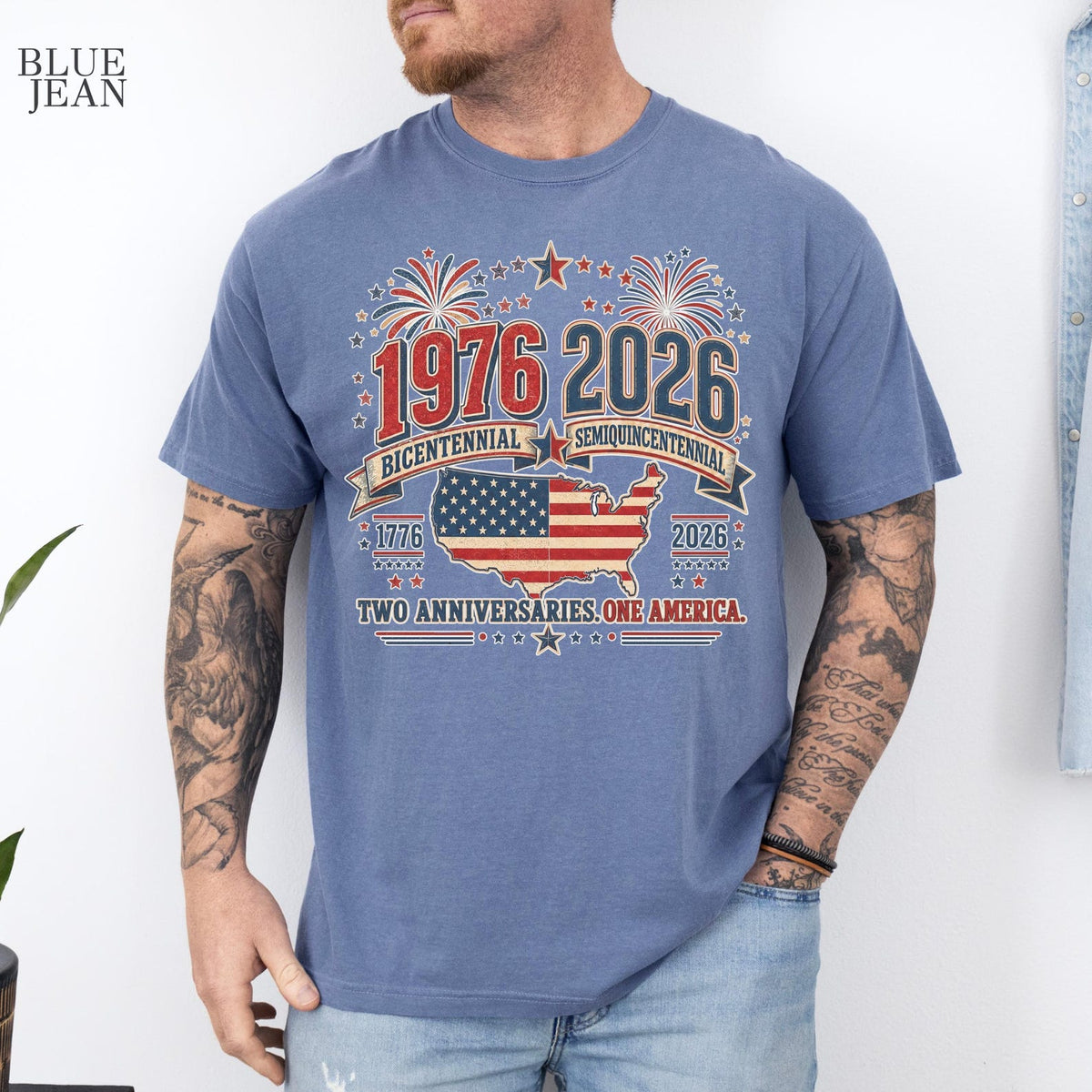 1976 Bicentennial Vs 2026 Semiquincentennial Tee 1776 2026 Usa 250th Anniversary Group Shirt 1976 Birthday Gift Patriotic July 4 Outfit 1782201988388.jpg