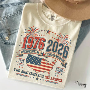 1976 Bicentennial Vs 2026 Semiquincentennial Tee 1776 2026 Usa 250th Anniversary Group Shirt 1976 Birthday Gift Patriotic July 4 Outfit 1782201988407.jpg