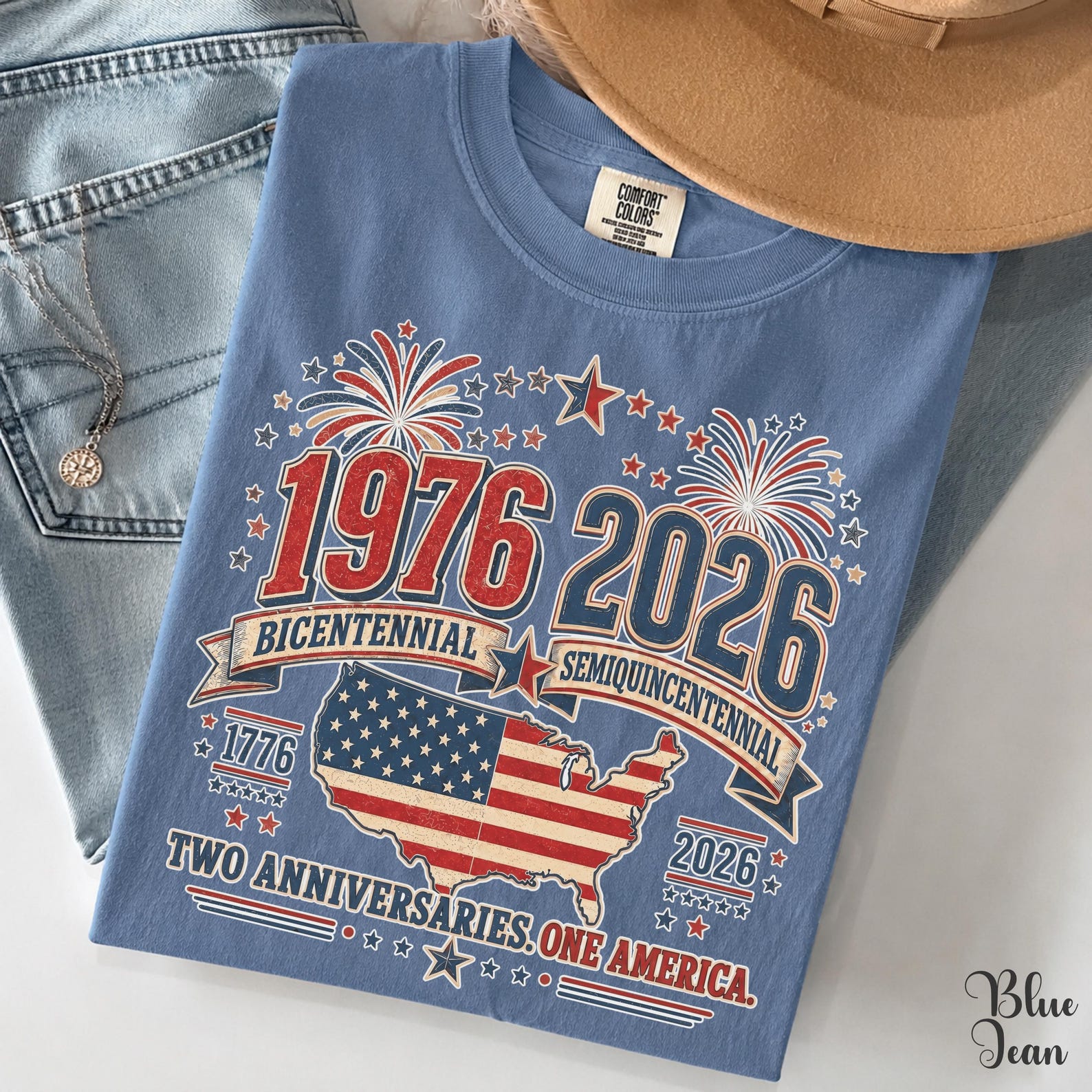 1976 Bicentennial Vs 2026 Semiquincentennial Tee 1776 2026 Usa 250th Anniversary Group Shirt 1976 Birthday Gift Patriotic July 4 Outfit 1782201988456.jpg