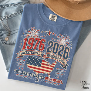 1976 Bicentennial Vs 2026 Semiquincentennial Tee 1776 2026 Usa 250th Anniversary Group Shirt 1976 Birthday Gift Patriotic July 4 Outfit 1782201988456.jpg