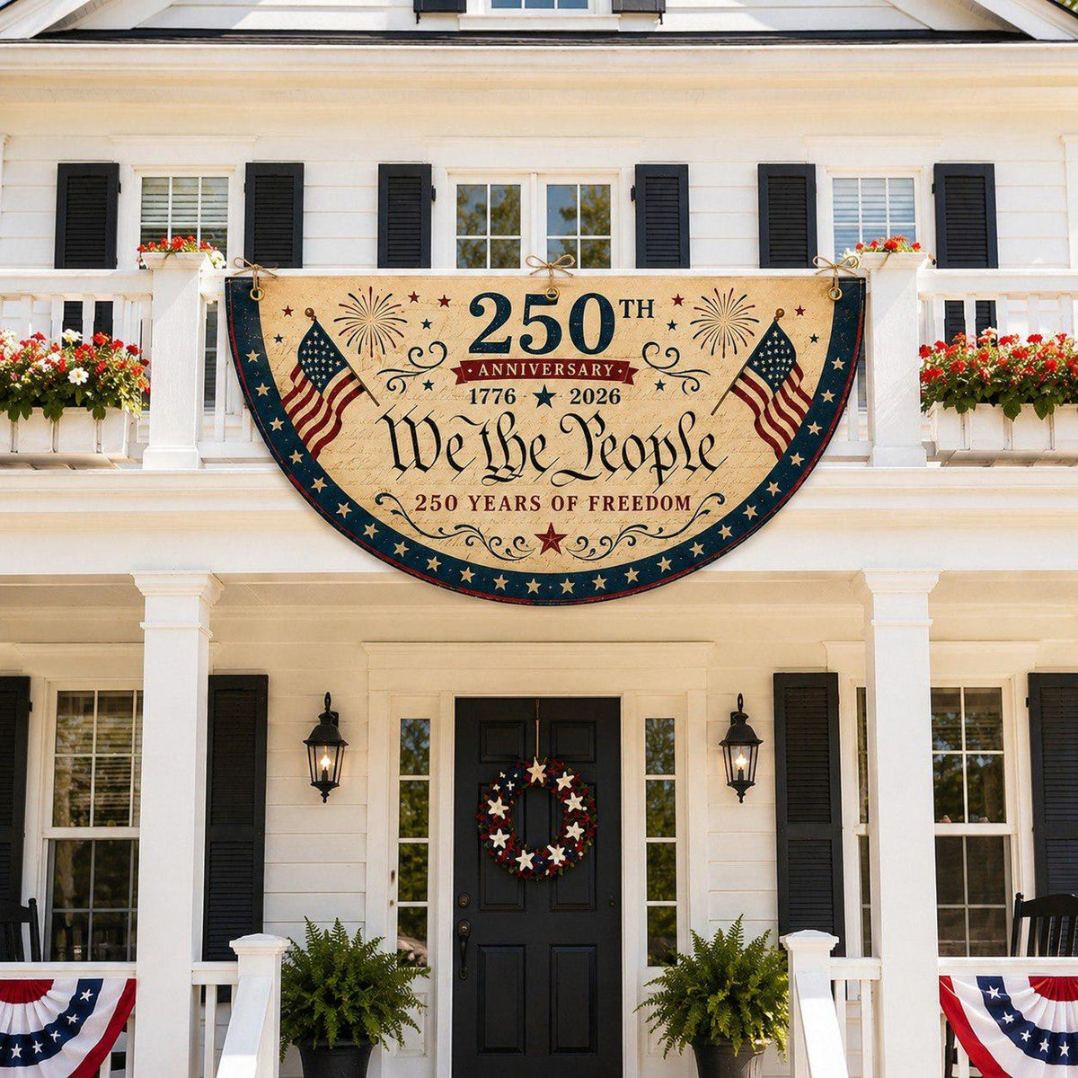 Usa 250th Anniversary Patriotic Bunting Banner We The People Semicircular Flag 1776 2026 Patriotic Fence Flag Semiquincentennial Decor 1782204913914.jpg
