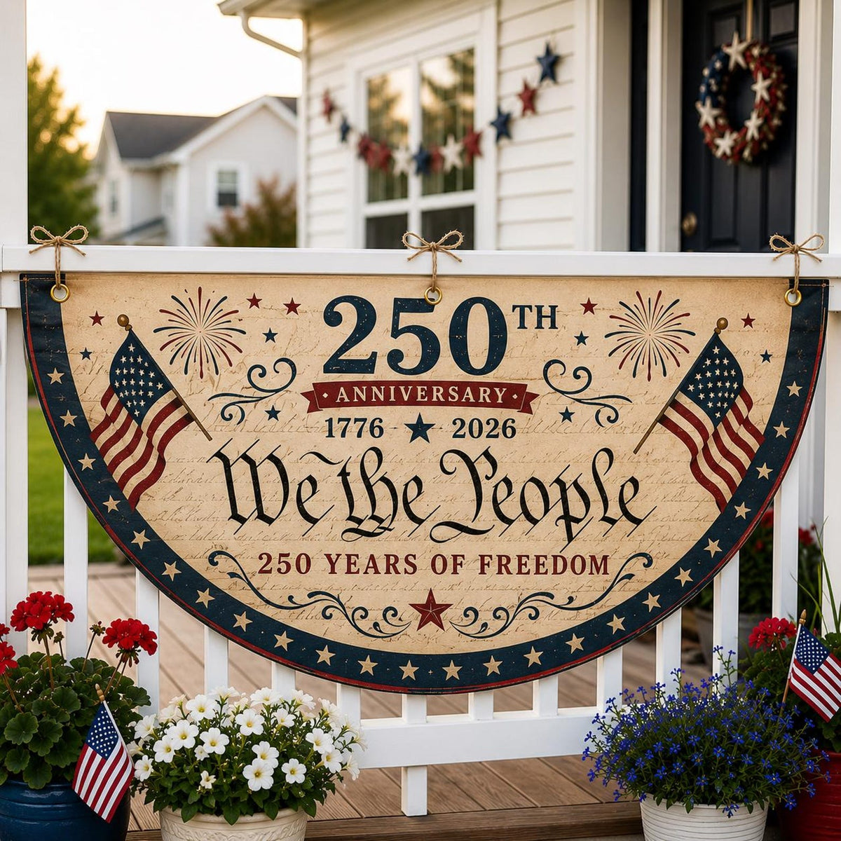 Usa 250th Anniversary Patriotic Bunting Banner We The People Semicircular Flag 1776 2026 Patriotic Fence Flag Semiquincentennial Decor 1782204914083.jpg