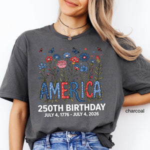 Flower Usa Shirt 250th Anniversary Shirt 4th Of July Gift Independence Day T Shirt Patriotic Usa Shirt America Floral Birthday Tee 1782267987070.jpg