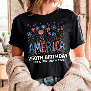 Flower Usa Shirt 250th Anniversary Shirt 4th Of July Gift Independence Day T Shirt Patriotic Usa Shirt America Floral Birthday Tee 1782267987105.jpg