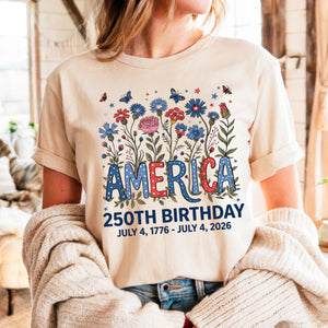 Flower Usa Shirt 250th Anniversary Shirt 4th Of July Gift Independence Day T Shirt Patriotic Usa Shirt America Floral Birthday Tee 1782267987233.jpg