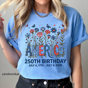 Flower Usa Shirt 250th Anniversary Shirt 4th Of July Gift Independence Day T Shirt Patriotic Usa Shirt America Floral Birthday Tee 1782267987472.jpg