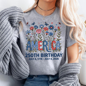 Flower Usa Shirt 250th Anniversary Shirt 4th Of July Gift Independence Day T Shirt Patriotic Usa Shirt America Floral Birthday Tee 1782267987790.jpg