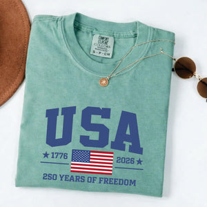 Comfort Colors Patriotic Usa Shirt 250 Years Of Freedom Tee 250th Anniversary Usa Shirt 1776 2026 American Flag Tee 1782268610031.jpg