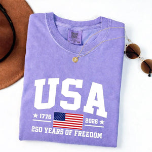Comfort Colors Patriotic Usa Shirt 250 Years Of Freedom Tee 250th Anniversary Usa Shirt 1776 2026 American Flag Tee 1782268610153.jpg