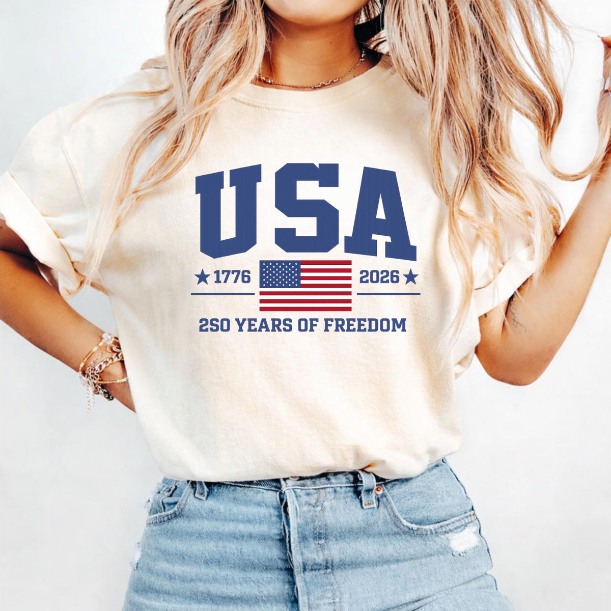 Comfort Colors Patriotic Usa Shirt 250 Years Of Freedom Tee 250th Anniversary Usa Shirt 1776 2026 American Flag Tee 1782268611183.jpg